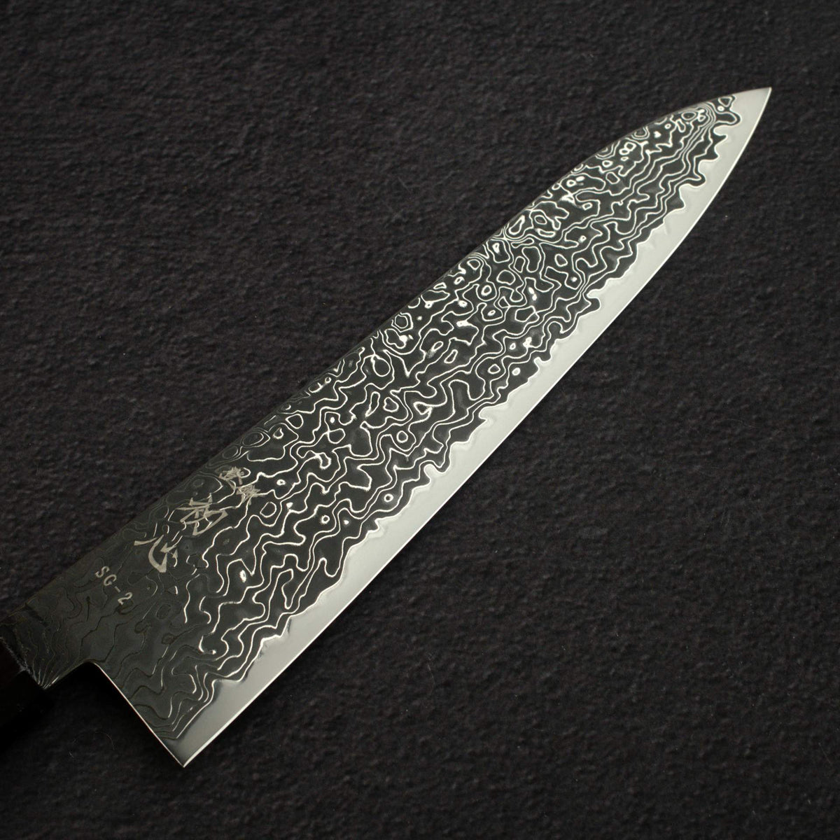 하츠코코로 류효 SG2 블랙 다마스커스 규토(셰프나이프) 210mm 에보니 핸들