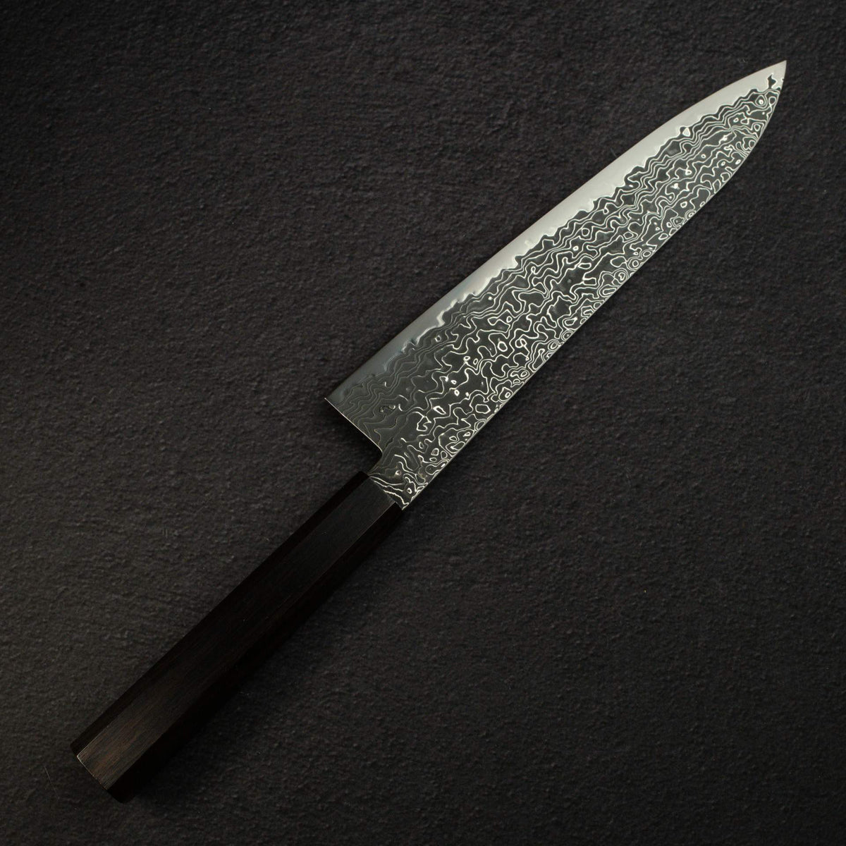 하츠코코로 류효 SG2 블랙 다마스커스 규토(셰프나이프) 210mm 에보니 핸들