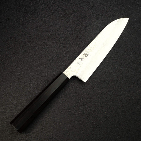 하츠코코로 하야부사 VG10 다마스커스 츠치메 산토쿠(다용도칼) 180mm 에보니 핸들