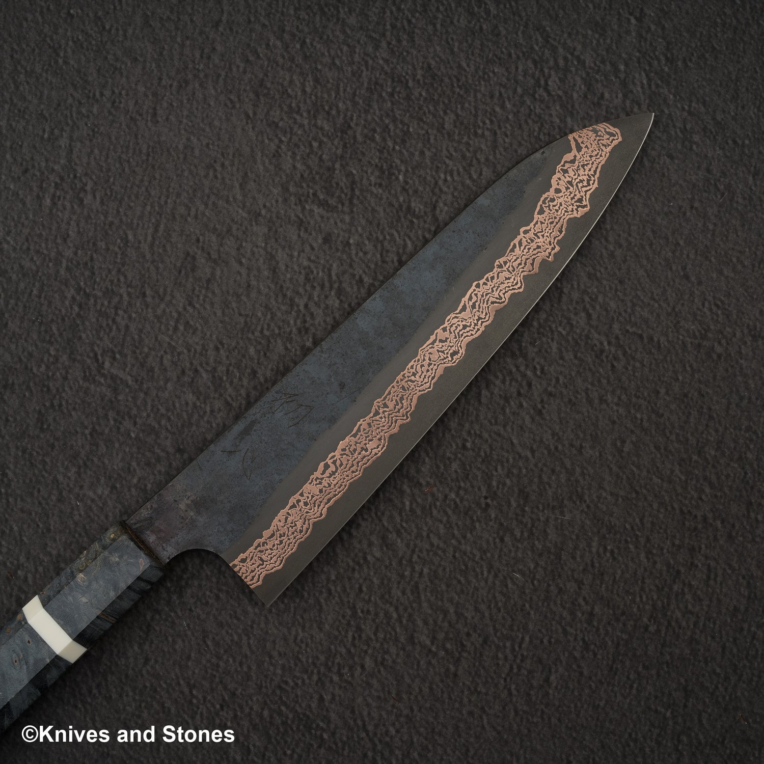 Hatsukokoro x Nigara Yorokobi SLD Copper Damascus Gyuto 210mm Birch Handle