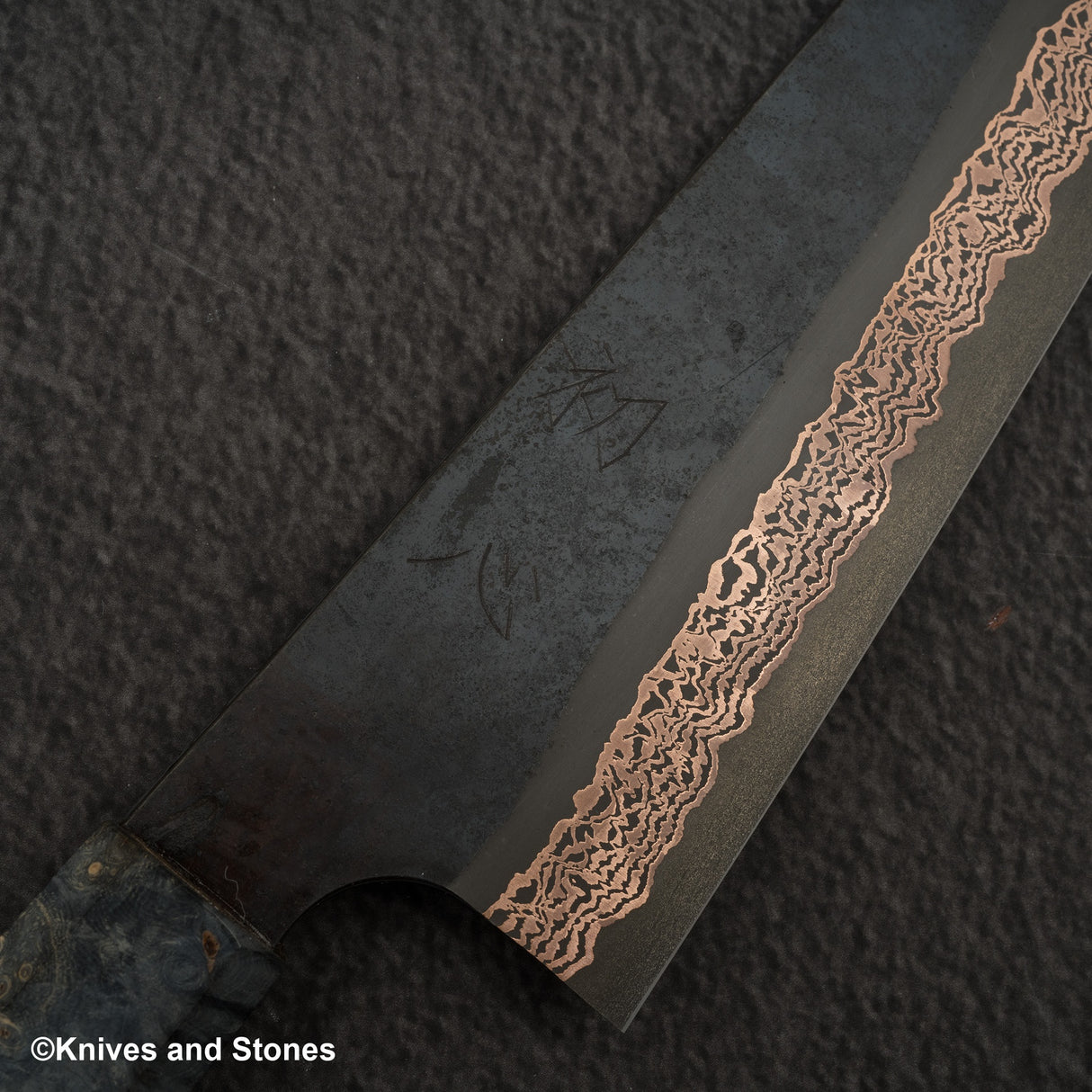 Hatsukokoro x Nigara Yorokobi SLD Copper Damascus Gyuto 210mm Birch Handle