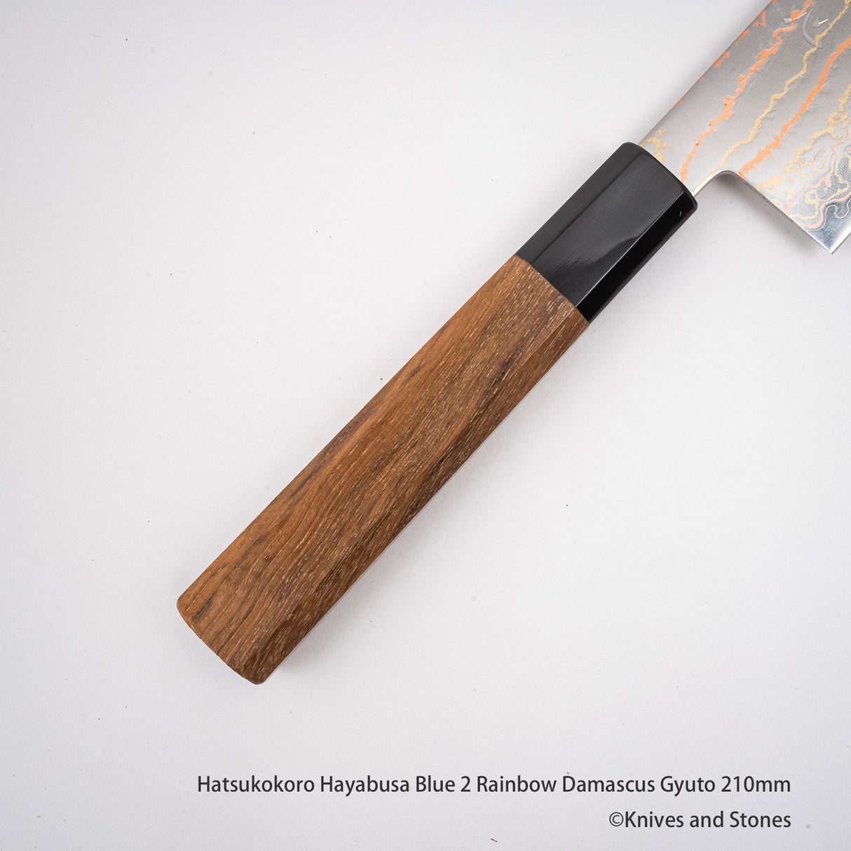 하츠코코로 하야부사 청2강 레인보우 다마스커스 규토(셰프나이프) 210mm