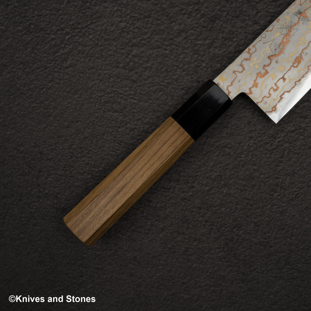 하츠코코로 하야부사 청2강 레인보우 다마스커스 산토쿠(다용도칼) 180mm