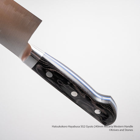 하츠코코로 하야부사 SG2 규토(셰프나이프) 240mm 마이카르타 웨스턴핸들