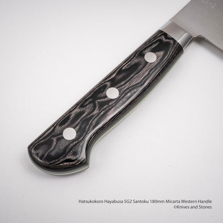 하츠코코로 하야부사 SG2 산토쿠(다용도칼) 180mm 마이카르타 웨스턴핸들