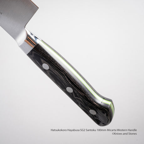 하츠코코로 하야부사 SG2 산토쿠(다용도칼) 180mm 마이카르타 웨스턴핸들