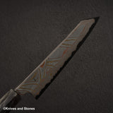 Hatsukokoro x Nigara Irodori Blue 2 Rainbow Damascus K-tip Gyuto 210mm
