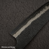 Hatsukokoro Itadaki Blue2 & White2 Dual Core Damasccus Tsushime Santoku 180 mm with Saya