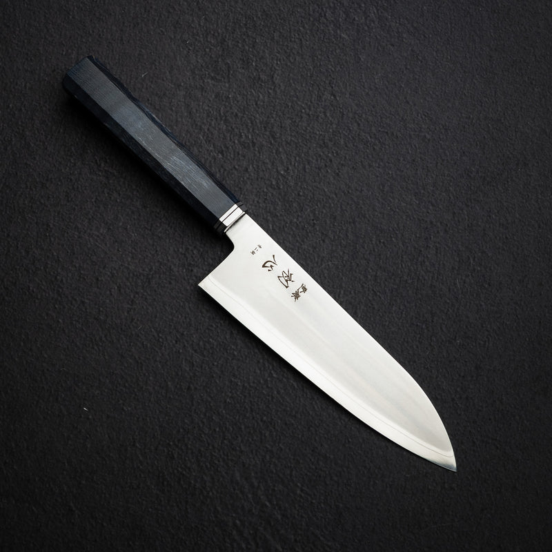 하츠코코로 카이진 청2강 미가키 산토쿠(다용도칼) 175mm 컬리 메이플 핸들