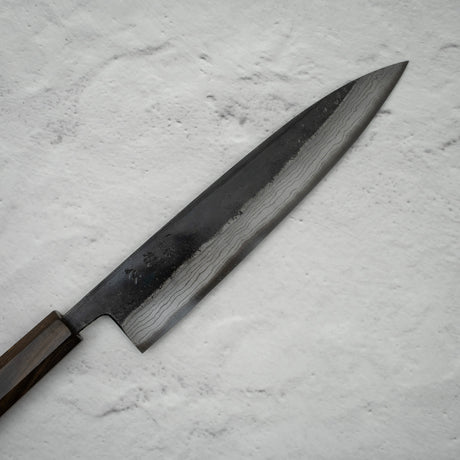 하츠코코로 쿠모카케 청2강 쿠로우치 다마스커스 규토(셰프나이프) 240mm 블랙 차카테 핸들