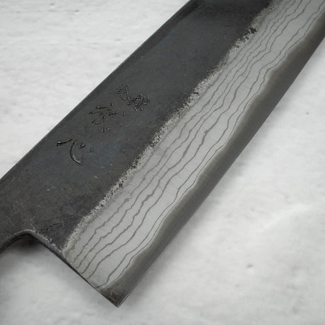 하츠코코로 쿠모카케 청2강 쿠로우치 다마스커스 규토(셰프나이프) 240mm 블랙 차카테 핸들