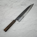 Hatsukokoro Kumokage Blue 2 Kurouchi Damascus Gyuto 240mm Black Chacate Handle