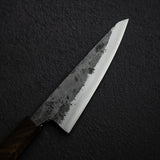 하츠코코로 쿠로가네 청2강 쿠로우치 양날 호네스키 150mm 블랙 차카테 핸들