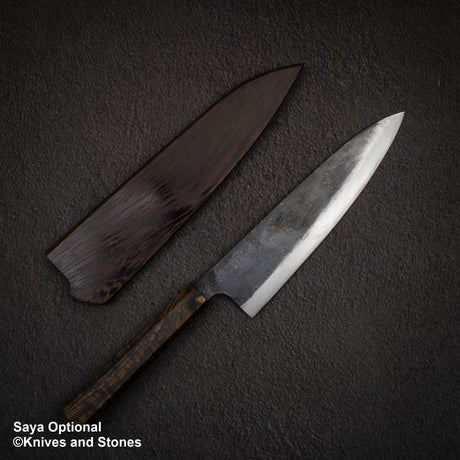 하츠코코로 쿠로가네 청2강 쿠로우치 규토(셰프나이프) 210mm 블랙 차카테