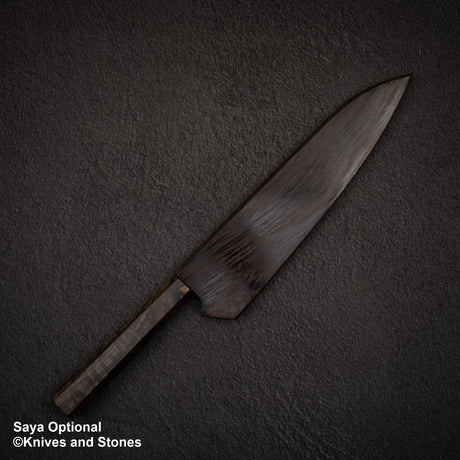 하츠코코로 쿠로가네 청2강 쿠로우치 규토(셰프나이프) 210mm 블랙 차카테