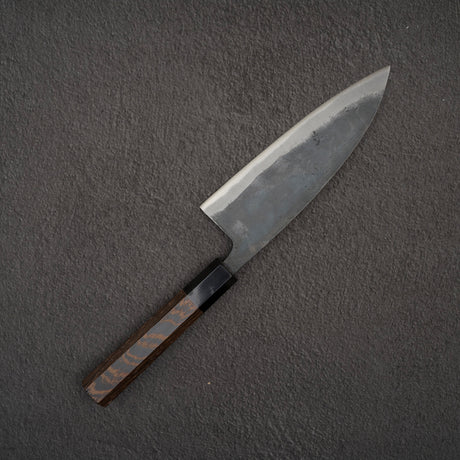 Hatsukokoro Kurokaze Blue 2 Kurouchi Deba 165mm Double Bevel