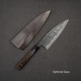 Hatsukokoro Kurokaze Blue 2 Kurouchi Deba 165mm Double Bevel
