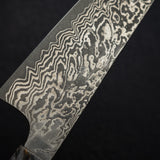 Hatsukokoro x Nigara Yorokobi Full Polish SLD Gyuto 210mm Black Damascus Birch