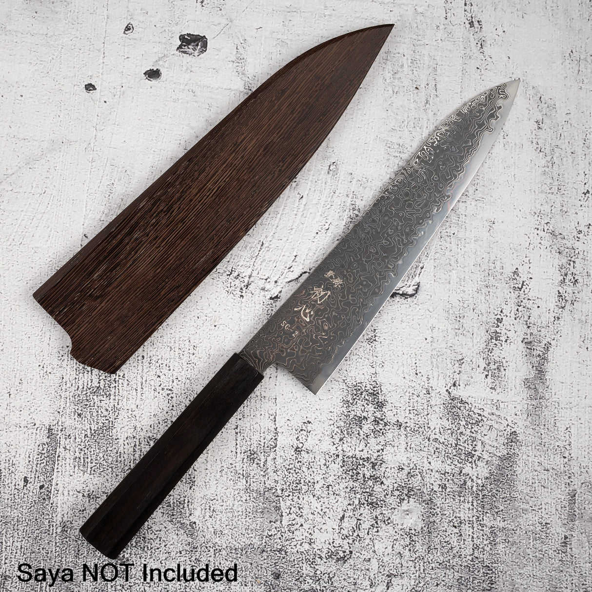 하츠코코로 류효 SG2 블랙 다마스커스 규토(셰프나이프) 210mm 에보니 핸들