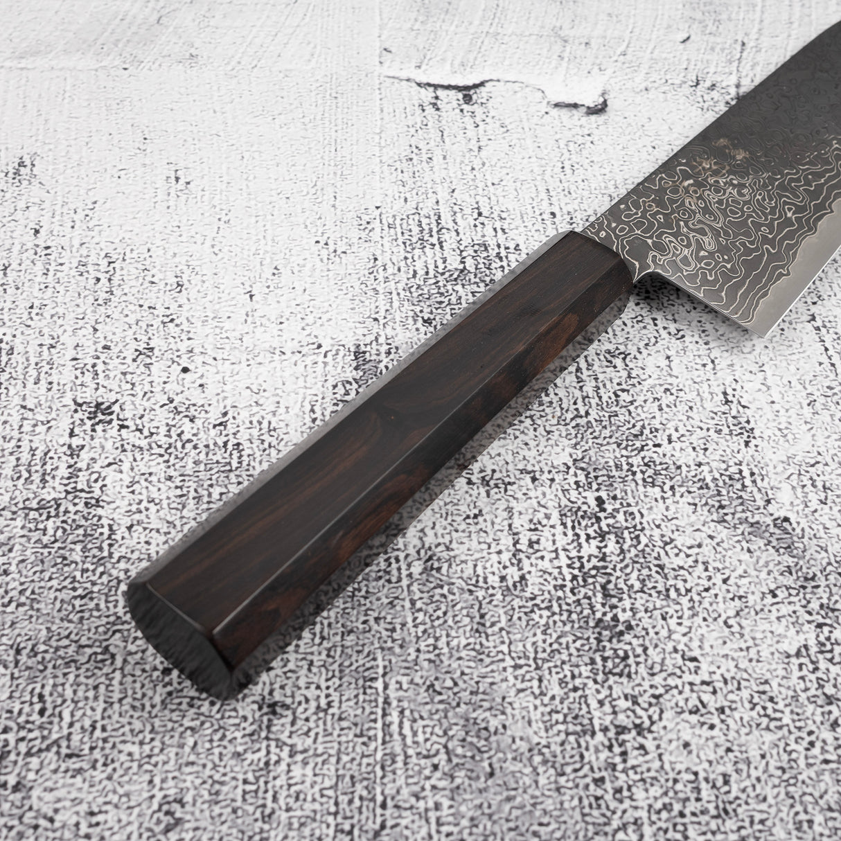 하츠코코로 류효 SG2 블랙 다마스커스 산토쿠(다용도칼) 180mm