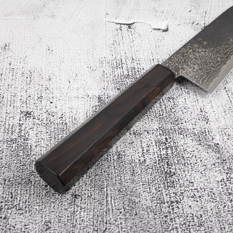 하츠코코로 류효 SG2 블랙 다마스커스 산토쿠(다용도칼) 180mm