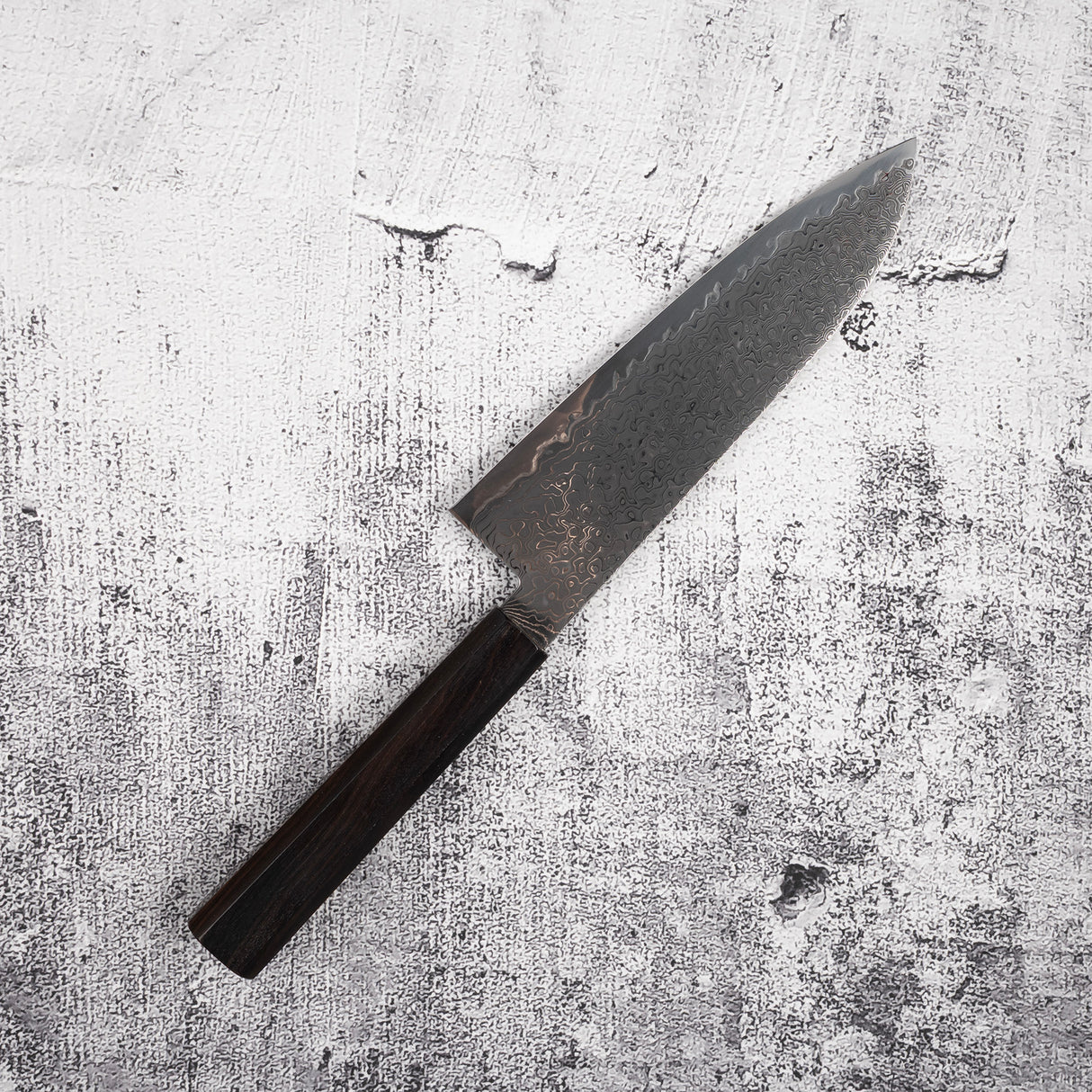 하츠코코로 류효 SG2 블랙 다마스커스 산토쿠(다용도칼) 180mm