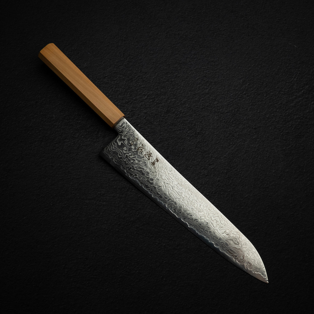 하츠코코로 류효 SG2 다마스커스 규토(셰프나이프) 240mm 올리브우드 핸들