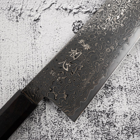 하츠코코로 류효 SG2 블랙 다마스커스 규토(셰프나이프) 240mm 에보니 핸들