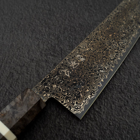 초심 하츠코코로 사이효 SG2 쿠로조메 블랙 다마스커스 규토(셰프나이프) 240mm 자작나무 핸들
