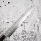 하츠코코로 x 묘진 시라사기 은삼강 K팁 야나기바(사시미칼) 300mm