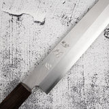 하츠코코로 x 묘진 시라사기 은삼강 K팁 야나기바(사시미칼) 300mm