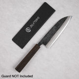 Hatsukokoro Shikkoku Blue 2 Kurouchi Damascus Santoku 165mm Ebony Handle