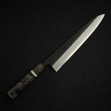 Hatsukokoro Shinkiro Aogami Super Gyuto 240mm Damascus Kurouchi Birch Handle