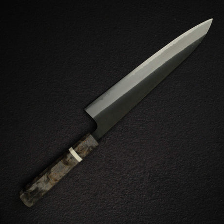Hatsukokoro Shinkiro Aogami Super Gyuto 240mm Damascus Kurouchi Birch Handle
