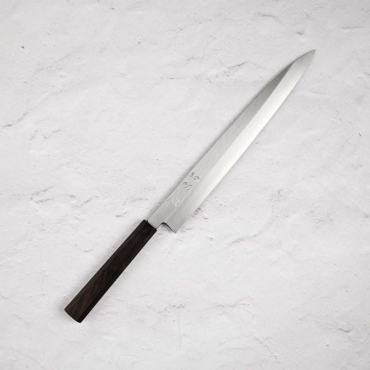 하츠코코로 x 묘진 시라사기 은삼강 야나기바(사시미칼) 300mm
