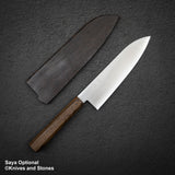 Hatsukokoro VG5 Hayabusa Santoku 180mm Black Chacate
