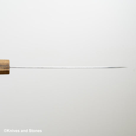 하츠코코로 긴소우 은삼강 니켈 다마스커스 산토쿠(다용도칼) 180mm 블랙 차카테 핸들