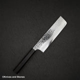 Hatsukokoro Hayabusa VG10 Tsuchime Sanmai Nakiri 180mm Ebony