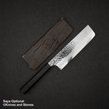Hatsukokoro Hayabusa VG10 Tsuchime Sanmai Nakiri 180mm Ebony