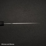 Hatsukokoro Hayabusa VG10 Tsuchime Sanmai Santoku 180mm Ebony