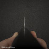 Hatsukokoro Hayabusa VG10 Tsuchime Sanmai Santoku 180mm Ebony