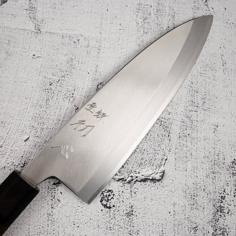 하츠코코로 x 묘진 시라사기 은삼강 데바(생선손질칼) 180mm