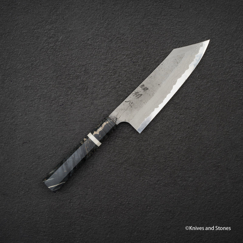 Nigara x Hatsukokoro Ryusui Blue 2 Damascus Bunka 170mm
