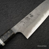 Nigara x Hatsukokoro Ryusui Blue 2 Damascus Santoku 170mm