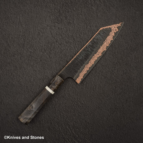 하츠코코로 x 니가라 요로코비 SLD 강 구리 츠치메 다마스커스 분카 180mm 자작나무 핸들