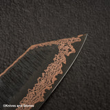 Hatsukokoro x Nigara Yorokobi SLD Copper Tsuchime Damascus Bunka 180mm Birch Handle