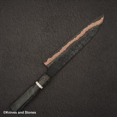 하츠코코로 x 니가라 요로코비 SLD 강 구리 츠치메 다마스커스 규토(셰프나이프) 240mm 사야 포함