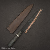 하츠코코로 x 니가라 요로코비 SLD 강 구리 츠치메 다마스커스 규토(셰프나이프) 240mm 사야 포함