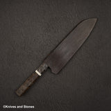 하츠코코로 x 니가라 요로코비 SLD 강 구리 츠치메 다마스커스 산토쿠(다용도칼) 180mm 사야 포함