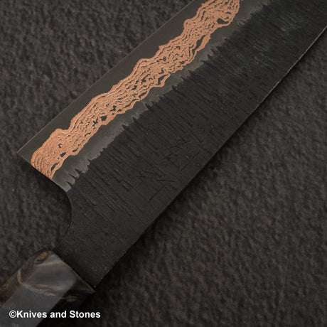 하츠코코로 x 니가라 요로코비 SLD 강 구리 츠치메 다마스커스 산토쿠(다용도칼) 180mm 사야 포함